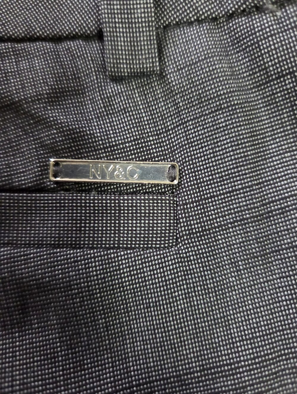 NWT Bootcut New York & Co. Black/gray Plaid Dress Pants Size 16P - Picture 2 of 11
